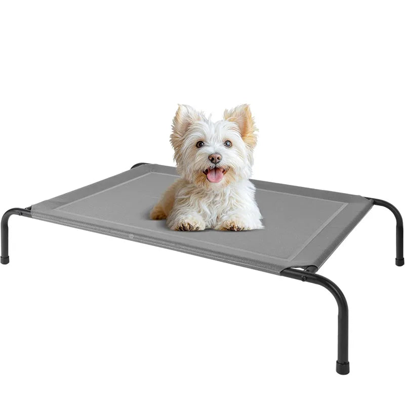 Cooling Elevated Dog Bed Outdoor Raised Portable Dog Cot Beds No-Slip Feet Durable Portable Pet Hammock Bed,