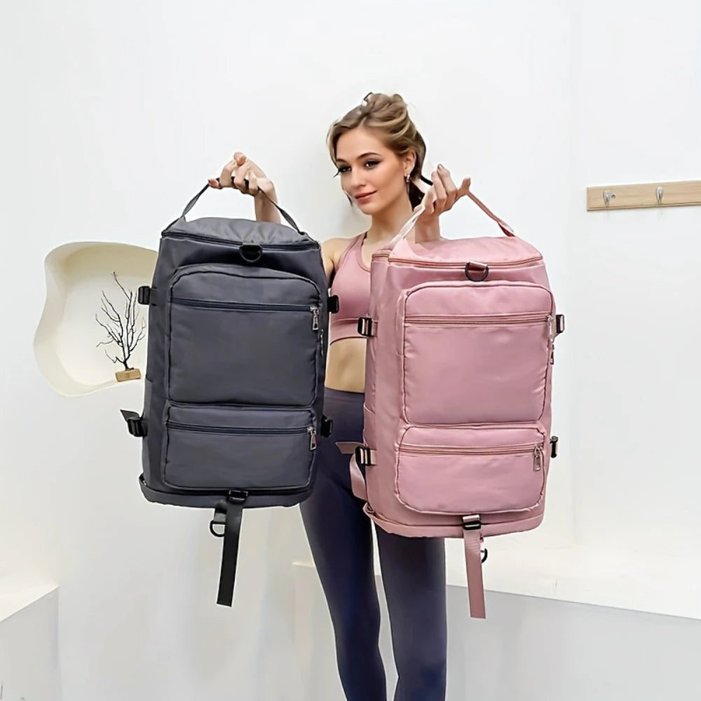 Women Large Travel Backpacks Waterproof Stylish Casual Daypack Bags with Luggage Strap Backpack Ladies Sports Yoga Luggage Bags
