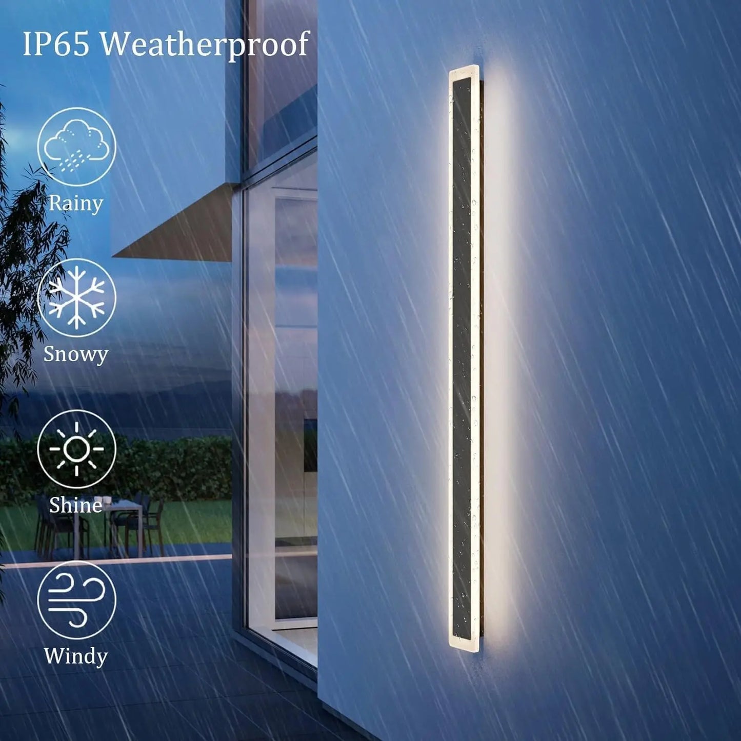 Long Wall Lamp Modern LED Waterproof IP65 Outdoor Wall Mount Lighting Fixture Garden Porch Sconce Lantern Sconces Luminaire