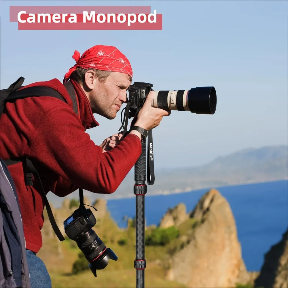 Manbily C777L 36mm Carbon Fiber Monopod With Walking Stick