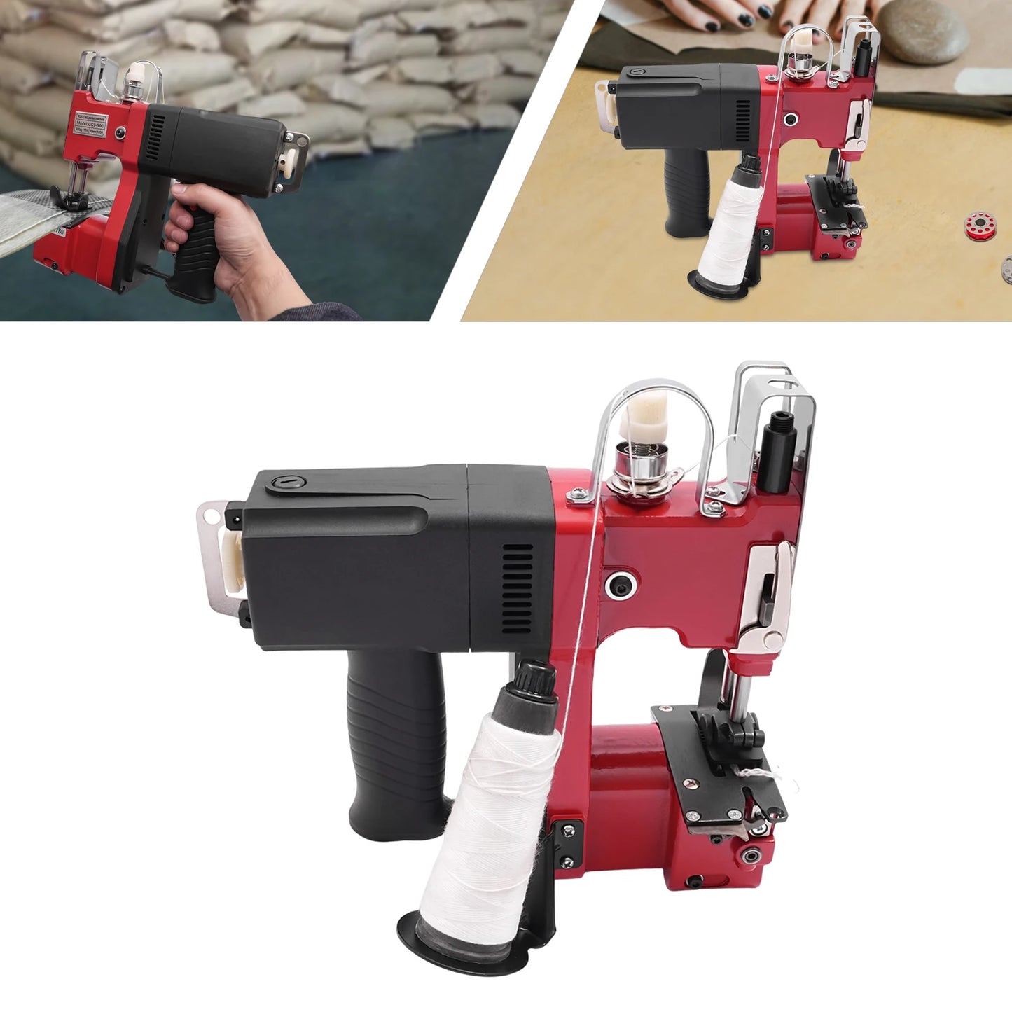 190W Portable Electric Sewing Machine GK9-890 Bag Sewing Machine 1800 rpm Speed Aluminum Alloy Material 110V