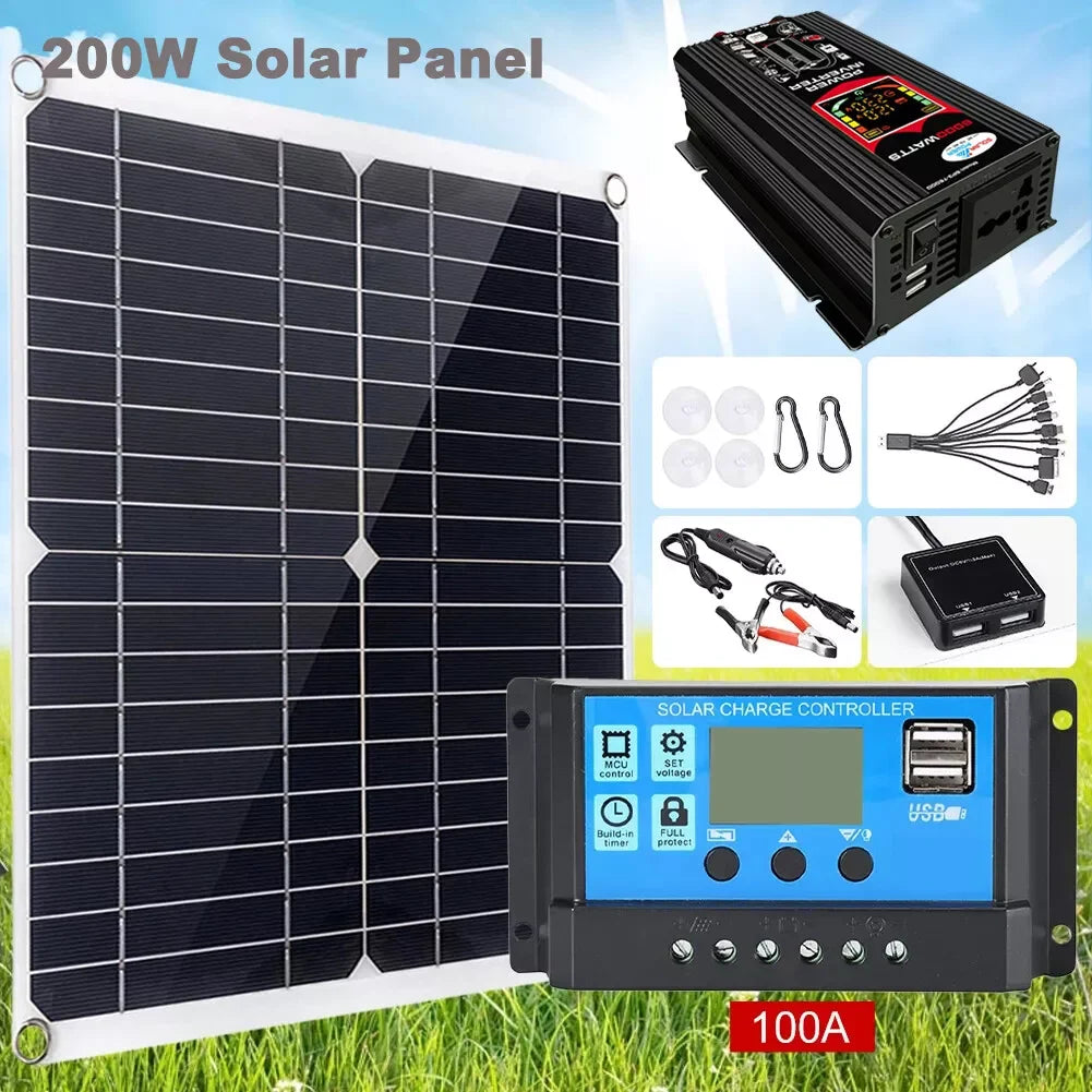 6000W Inverter Solar 12V Battery Charger 100A Controller