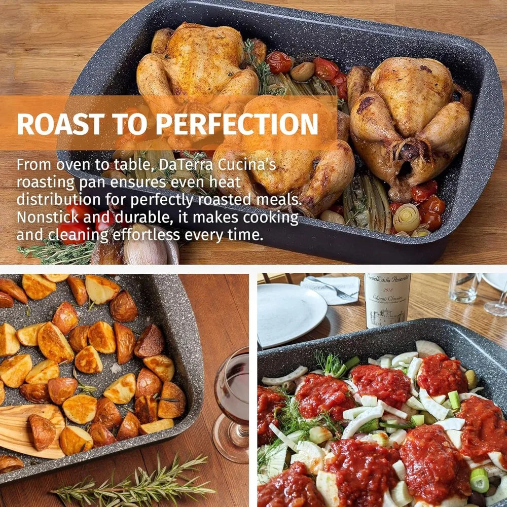Ceramic Nonstick Roasting Pan 16x12 Lasagna Oven Safe