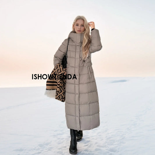 Black Winter Coat 2024 New Women's Thick Cotton Parka Jacket Korean Oversized Loose Hooded Coats Female Casual Long Overcoat