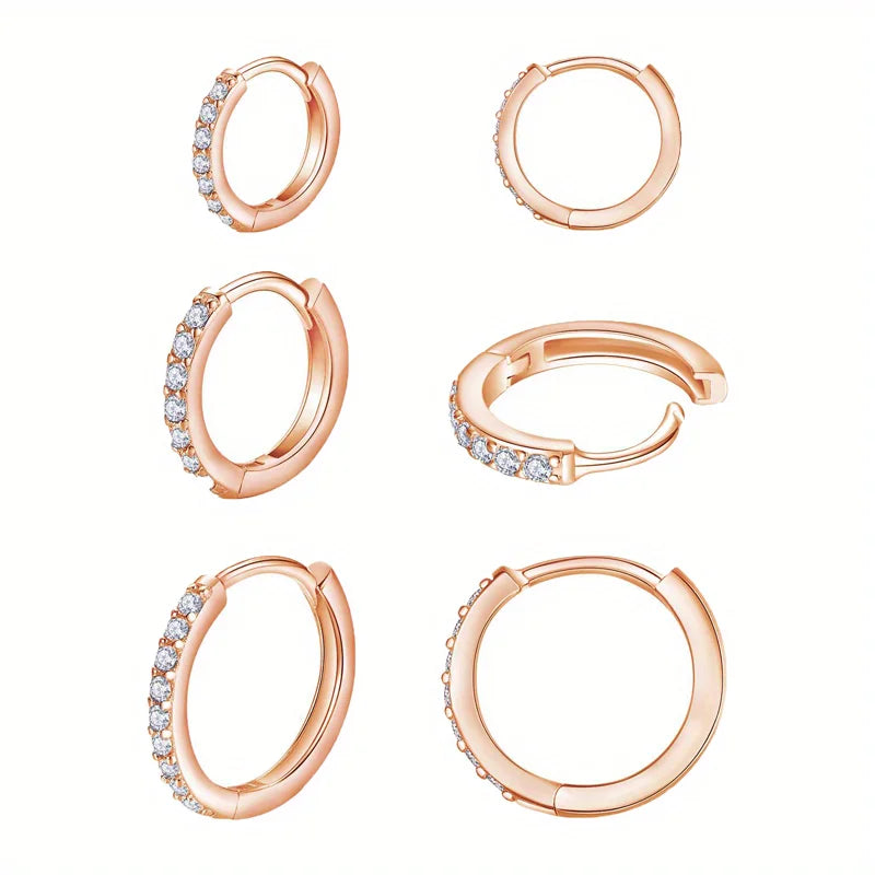 3/6 Pairs of Women's Earring Sets, Anti-allergy Women's Small Earring Cartilage Earrings, Fashionable Women's Gifts