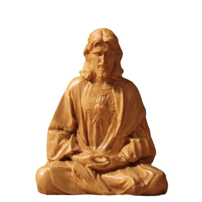 Sacred Heart of Jesus Christ Statue, in Contemplation Statue Holy Figurine Religious Catholic Entryway Decor Gifts