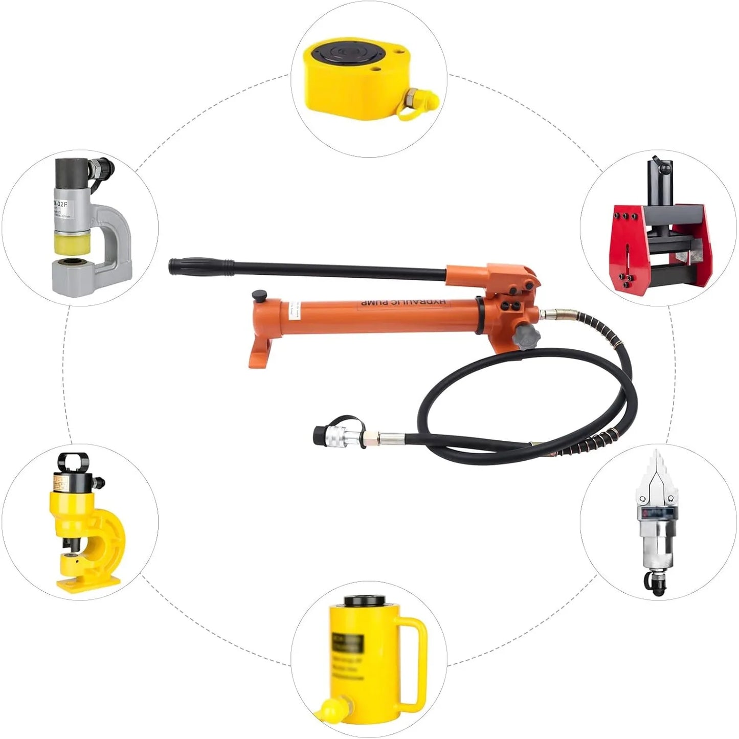 CP-700 Manual Hydraulic Pump, 70/1000 MPa Portable Hydraulic Hand Pump Pressure with Thickened Plunger