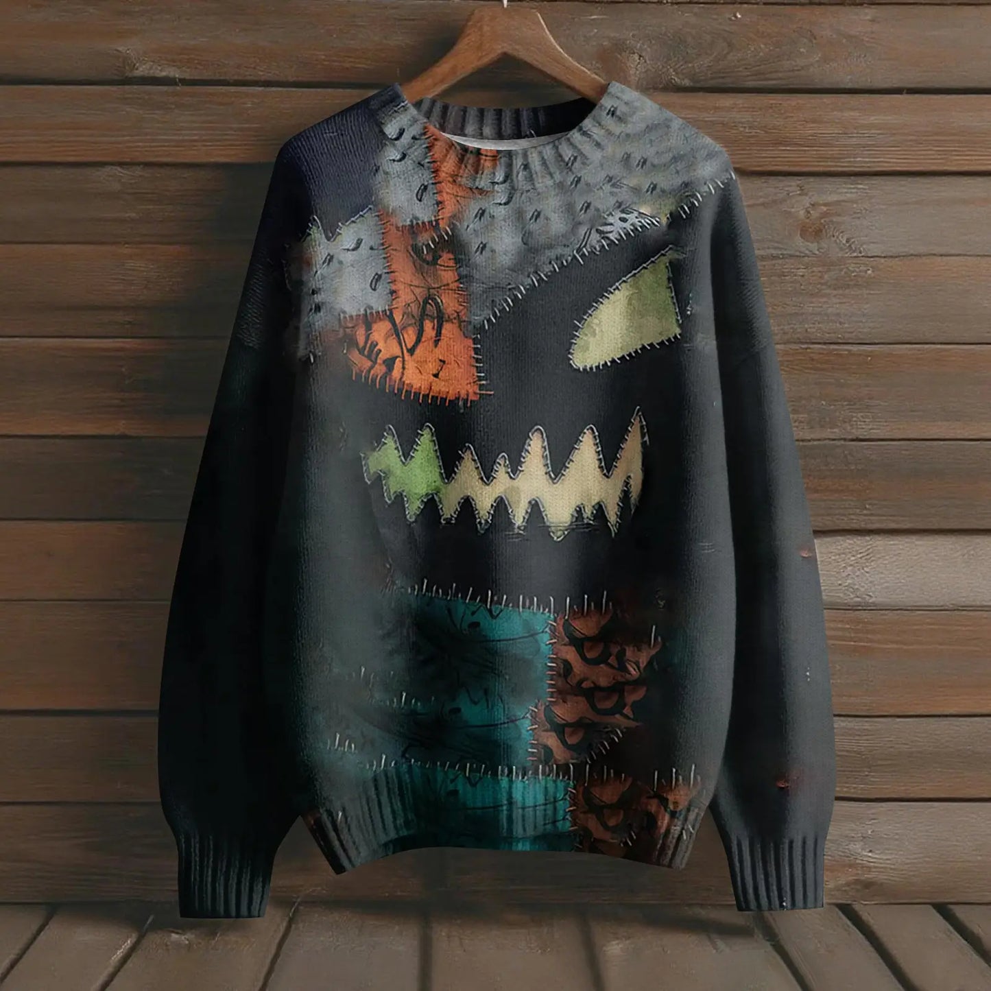 Long Sleeve Pullover Sweaters For Women O Neck Casual Cute Printing Knit Oversized Sweater Winter Clothes Woman Pulls Femmes