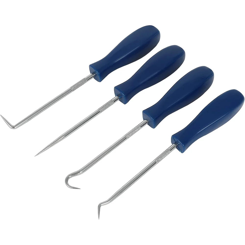 SCITOO 4 Piece Hook and Pick Set includes Precision 90 Degree, Hook, Combination and Straight Hooks and Picks Chrome, Vanadium S