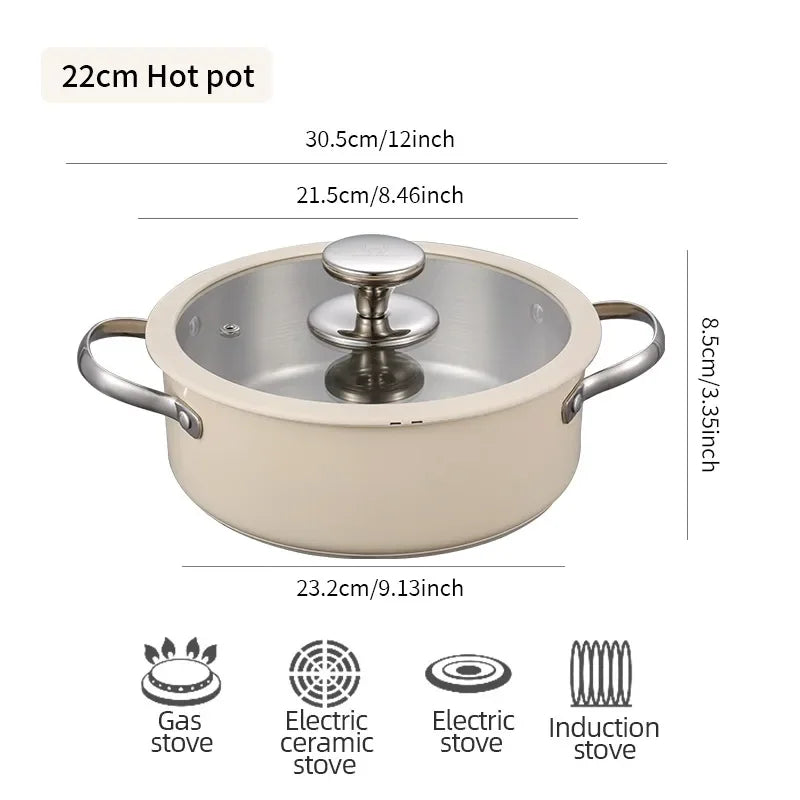 Nontoxic Stainless Steel Pot And Pan Set With Glass Lids 4