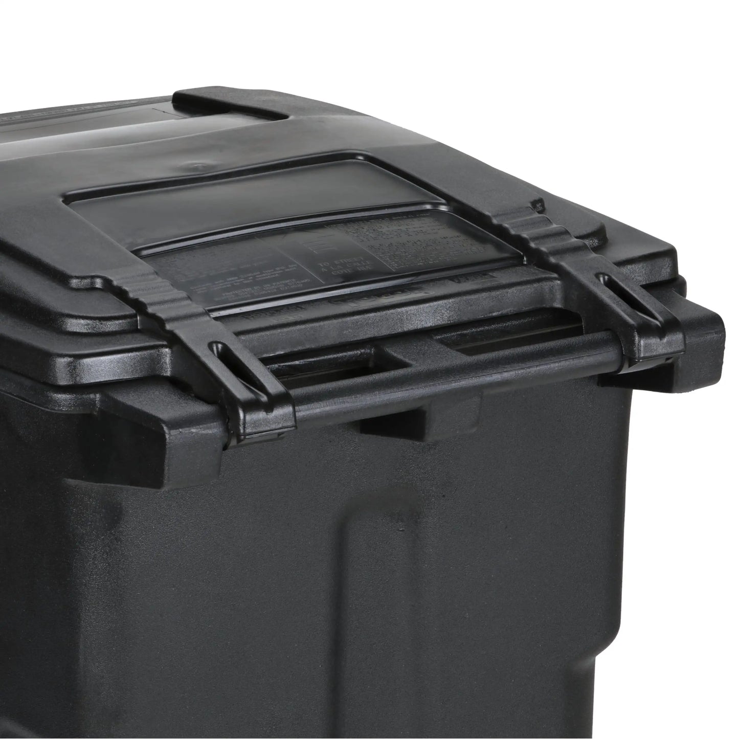 64 Gallon Black Trash Can with Wheels and Lid, Durable, Easy to Tilt and Roll