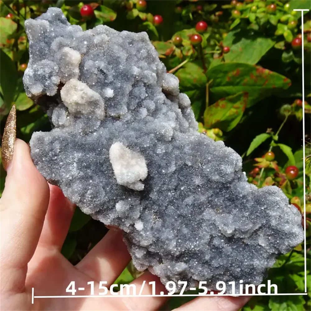 1pc Glittering Sphalerite Crystal Cluster Specimens - Irregular Druzy Geode Quartz Mineral Specimen for Home Office Desk