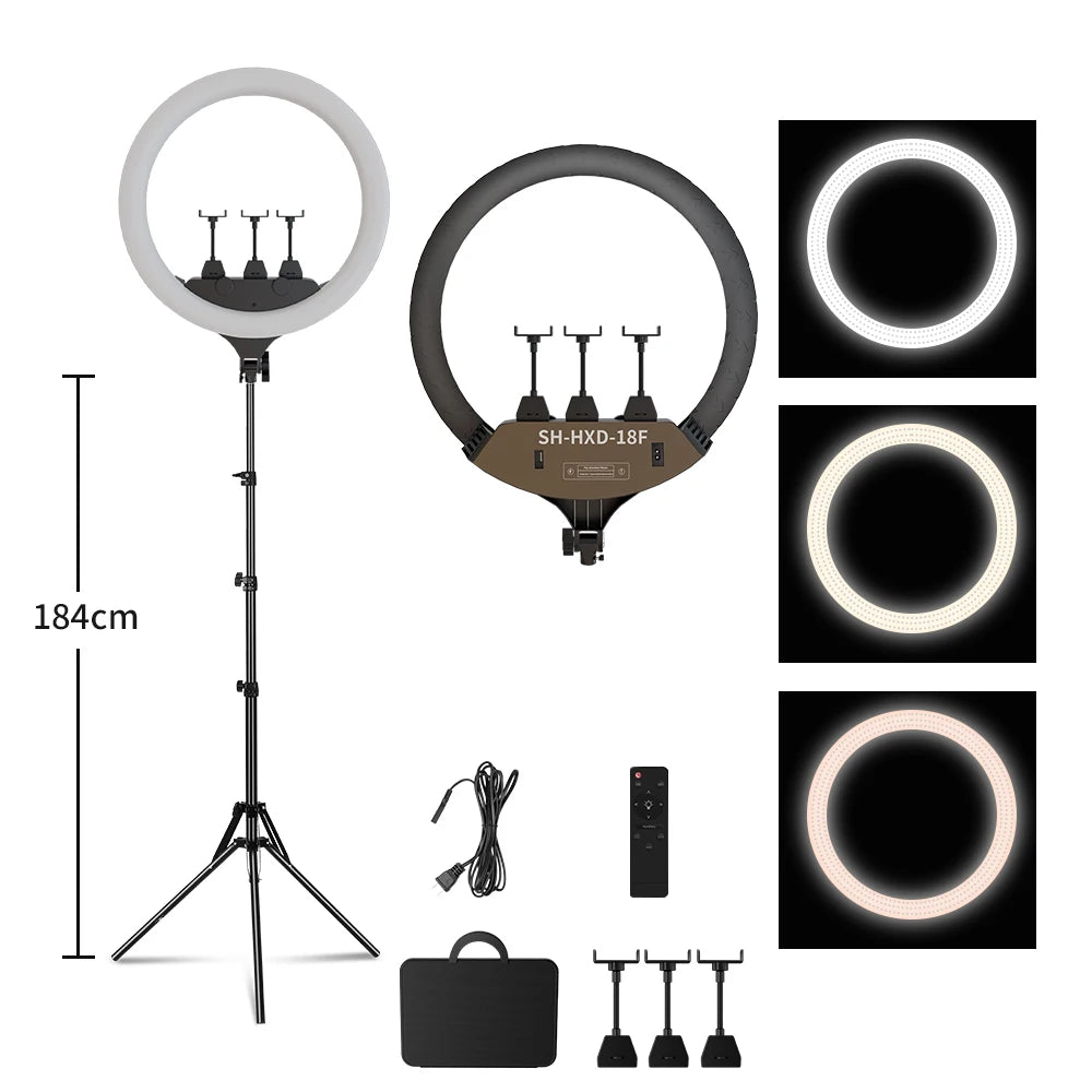 18 Inch LED Ring Light Kit With Stand For YouTube Makeup