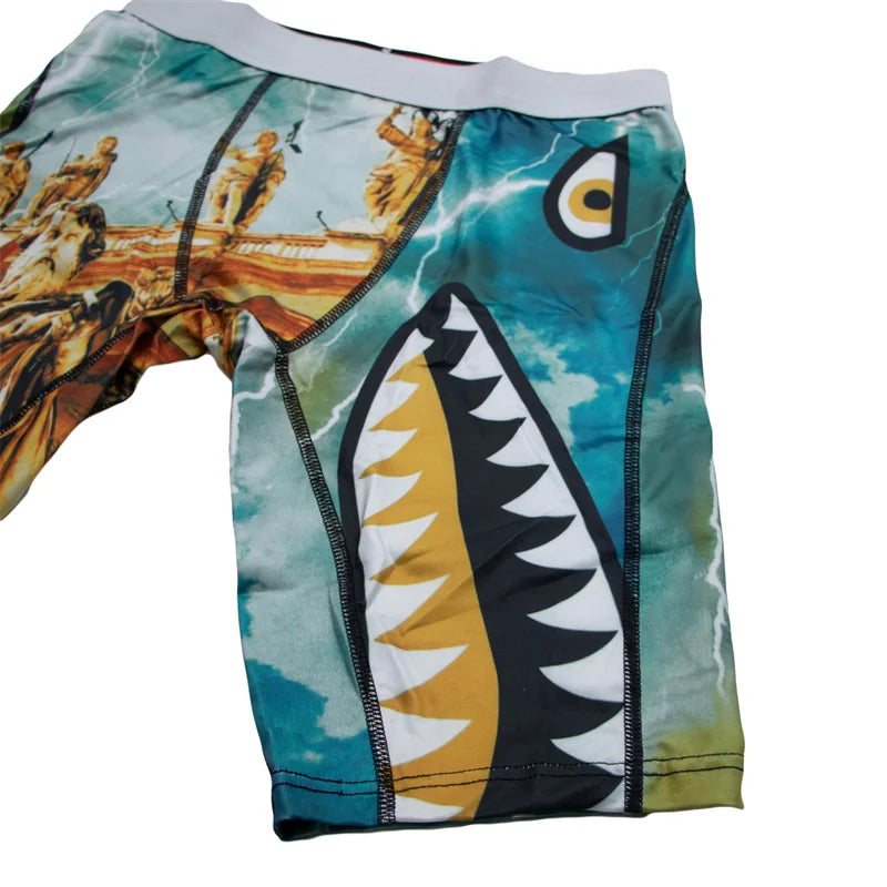 5Pcs Men Underwear Boxers Print Man Panties Lingerie Men Underpants Boxershorts Trunks Plus Size Breathable Seamless Men's Boxer