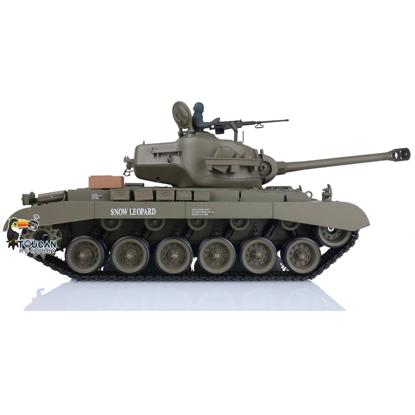 US Stock 2.4Ghz Powerful RC Tank Model Heng Long 1/16 M26 Pershing 7.0 Plastic RTR 3838 High Speed Combat Style Toy Panzer
