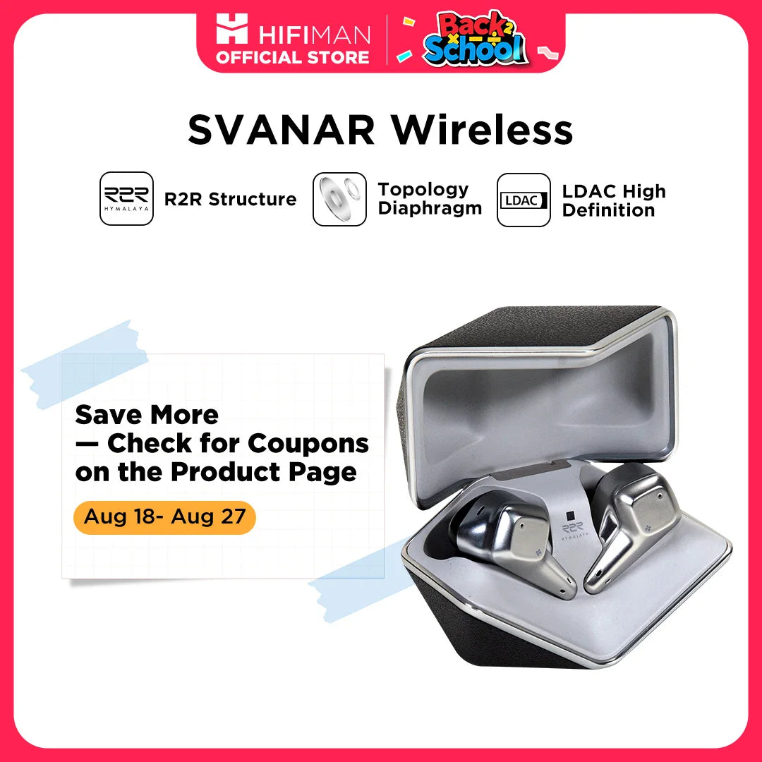 HIFIMAN SVANAR Wireless Earbuds In Ear HiFi ANC IPX5