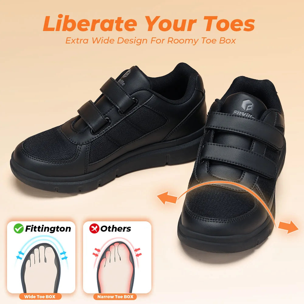 Extra Wide 4E Men Diabetic Shoes With Arch Support Comfort