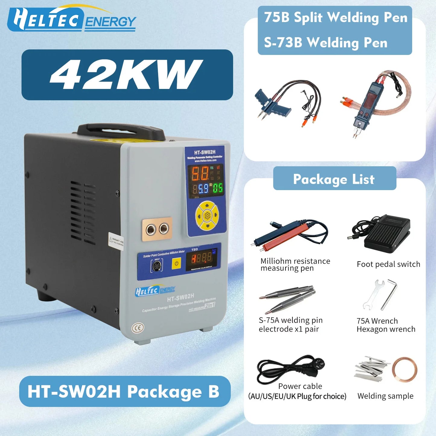 Heltec 21KW 12KW 36KW 42KW Portable Battery Automotive Spot Welder Capacitor Storage Point Welding Machine Efficient  Tools