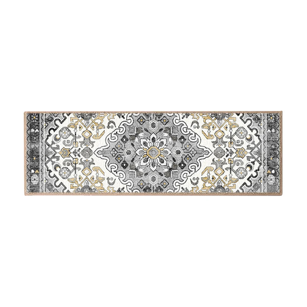 15Pcs Soft Stair Stepping Mat 21x76cm Self-Adhesive Non-slip Bohemian Indoor Stair Carpet Mat Protector Rug for Pet Kids Elder