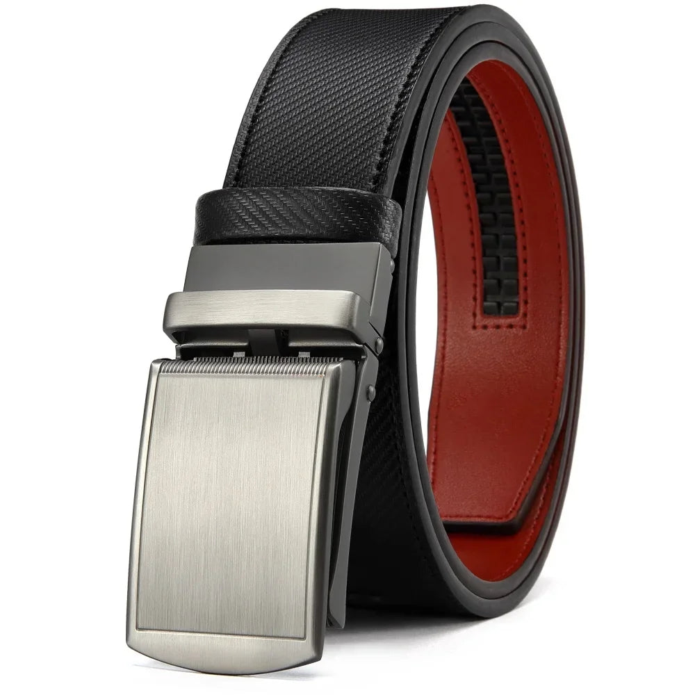 Automatic Genuine Leather Belt For Men Black Designer