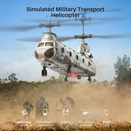 SYMA RC Helicopter Toy, Remote Control Helicopter Q21 Aircraft with Altitude Hold, One Key Take Off/Landing, CH-47 Chinook Toys