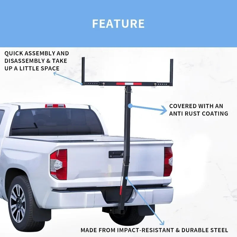 Truck Bed Extender Pickup Truck Bed Hitch Mount Extension Rack SUV Lumber Ladder Canoe Boat Kayak Long Pipes w