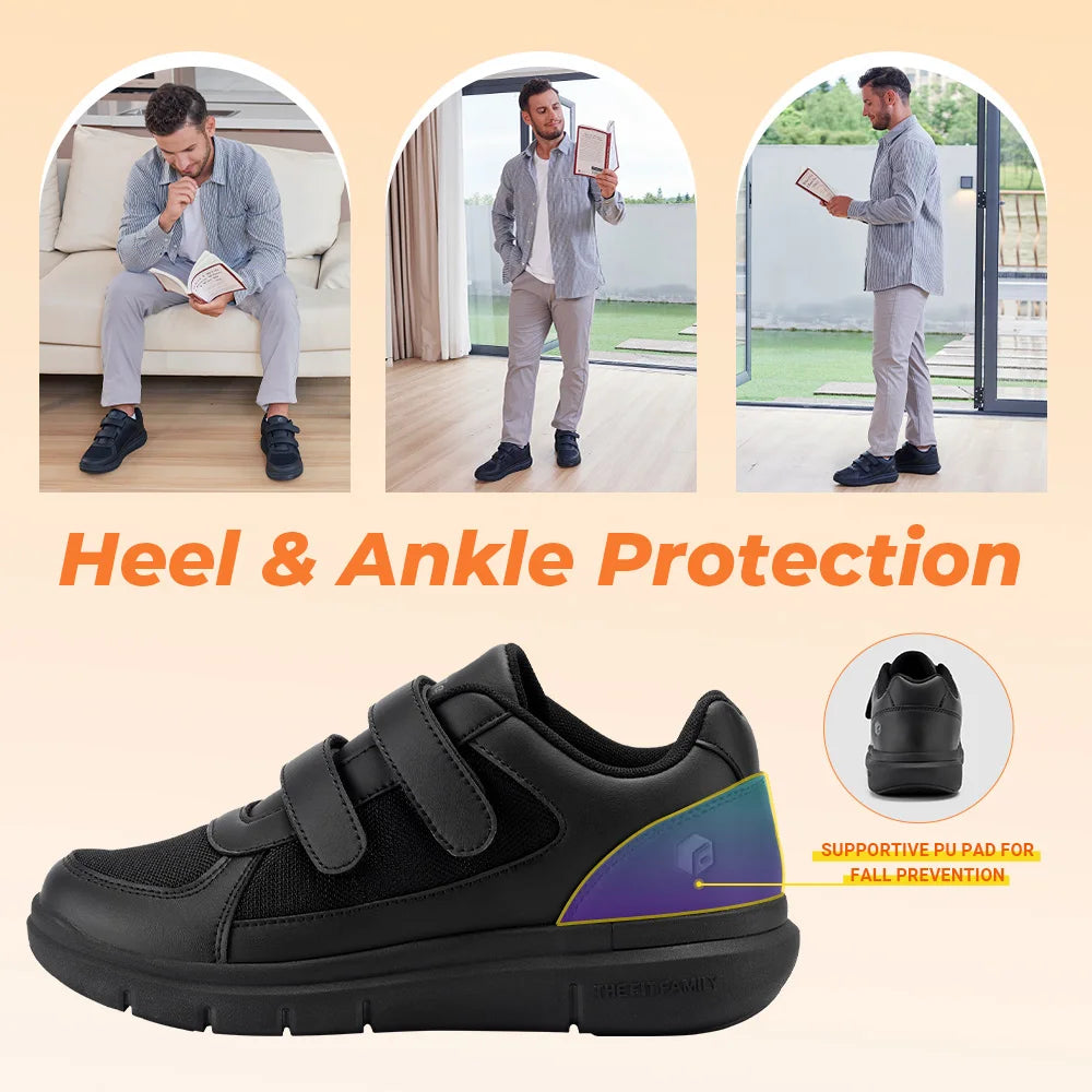 Extra Wide 4E Men Diabetic Shoes With Arch Support Comfort