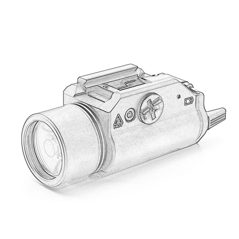 TR1/TR7/TR8 Weapon Light 1000 Lumen LED Electronic Hanging Flashlight Outdoor Shooting with Rail Locating Key Fit 20mm Rail