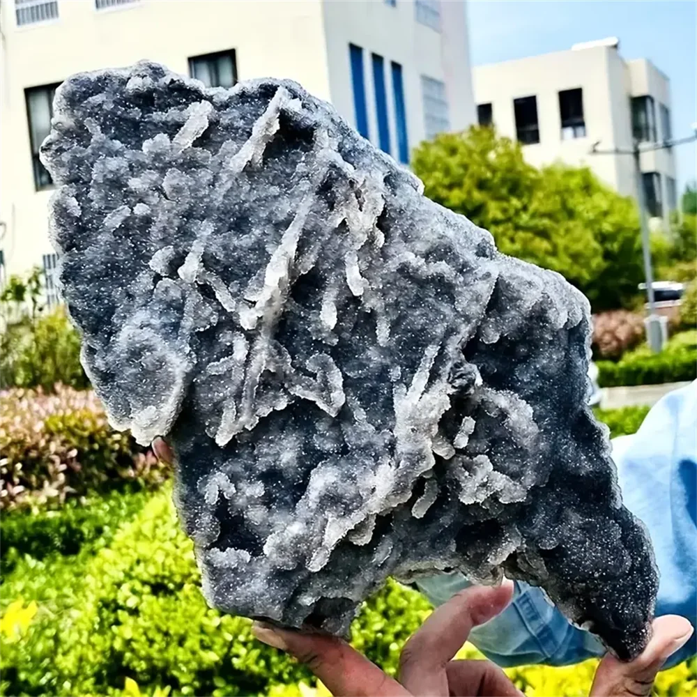1pc Glittering Sphalerite Crystal Cluster Specimens - Irregular Druzy Geode Quartz Mineral Specimen for Home Office Desk