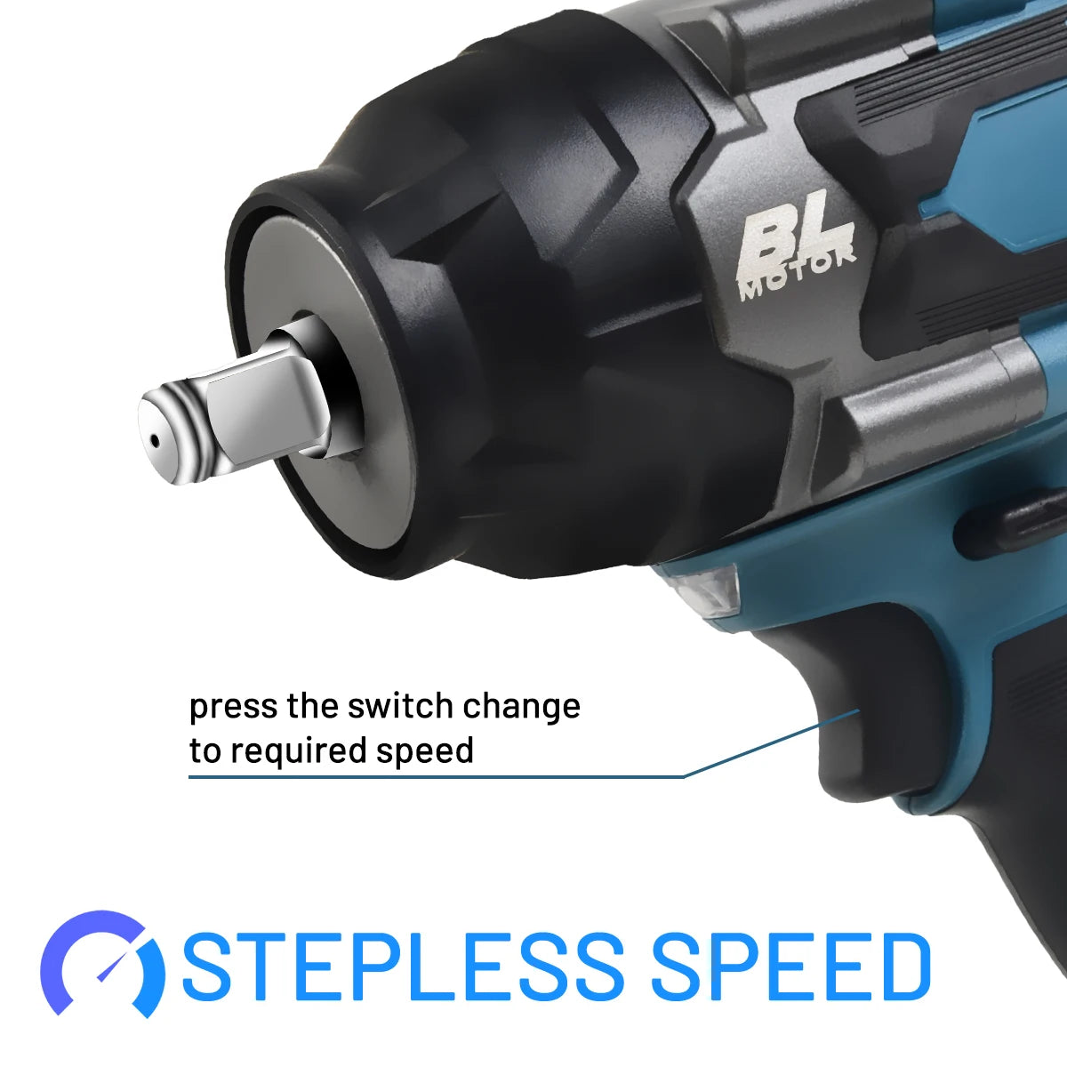 1200N.M Torque Brushless Electric Impact Wrench 1/2 inch Cordless Wrench Screwdriver Power Tools for Makita 18V Battery