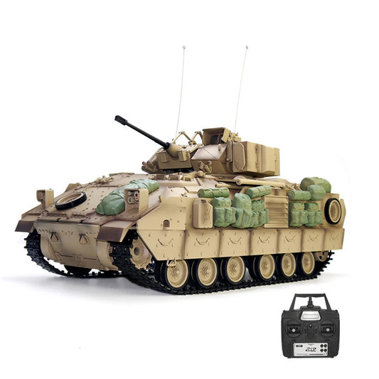 COOLBANK Model Bladeli M2A2 1/16 2.4G RC Main Battle Tank Smoke Sound Recoil Shooting LED Light Vehicles Models RTR Toys