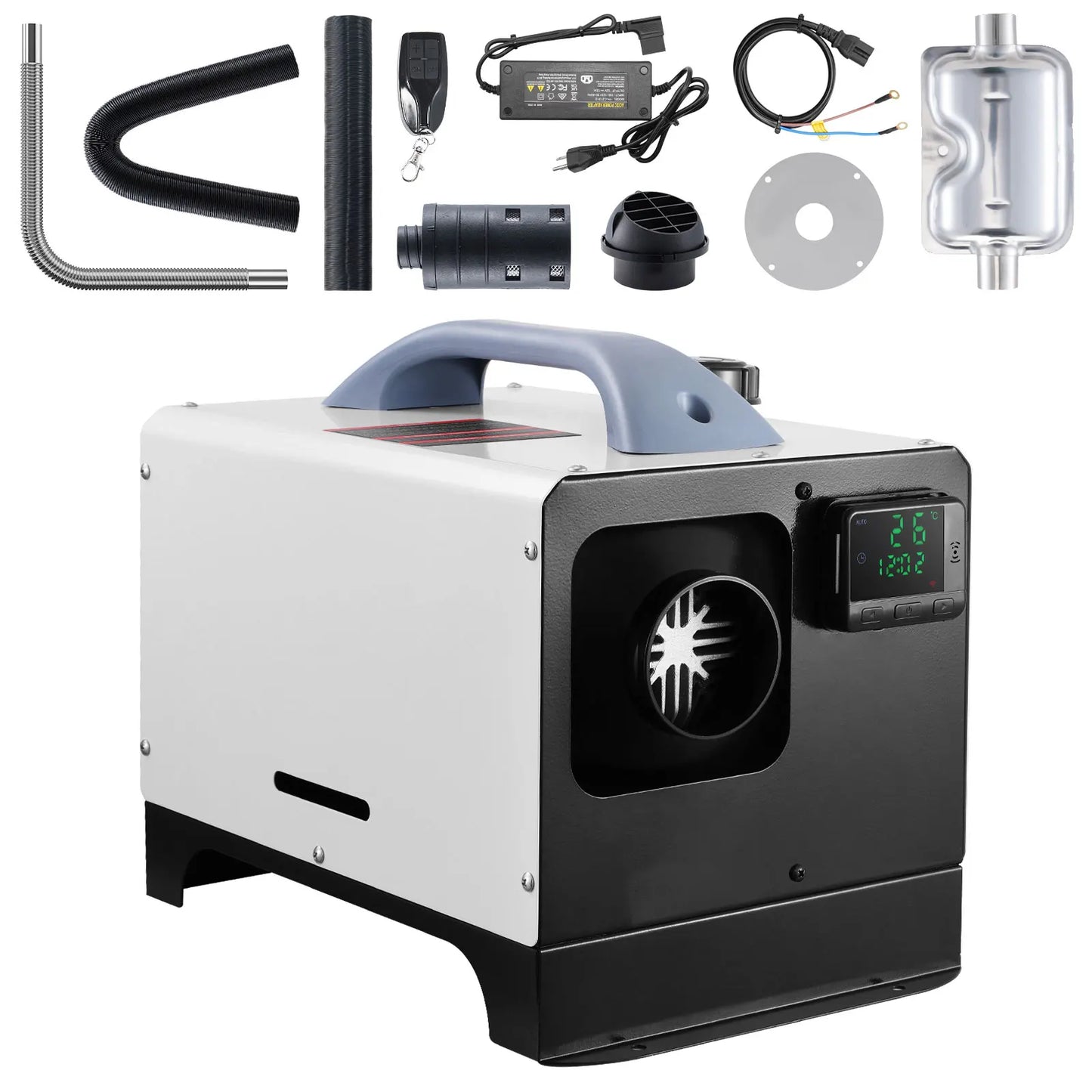 SucceBuy 5-8KW Diesel Heater Diesel Air Heater All in One with Remote Control LCD Screen Fast Heating Low Noise Portable Heater