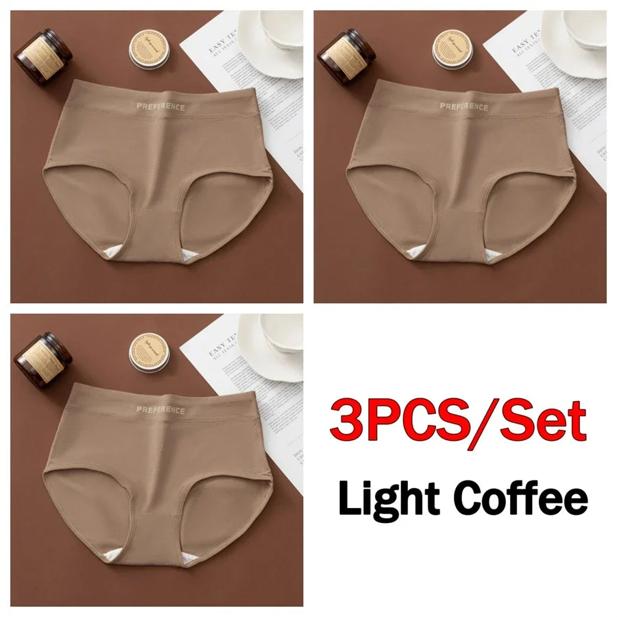 3PCS/Set Letter Seamless Women Panties Underpanties Sports Soft Female Underwear Large Size Sexy Pure Cotton Women's Intimates