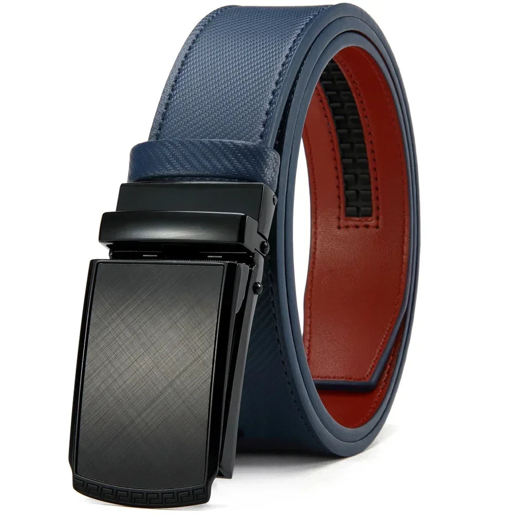 Automatic Genuine Leather Belt For Men Black Designer