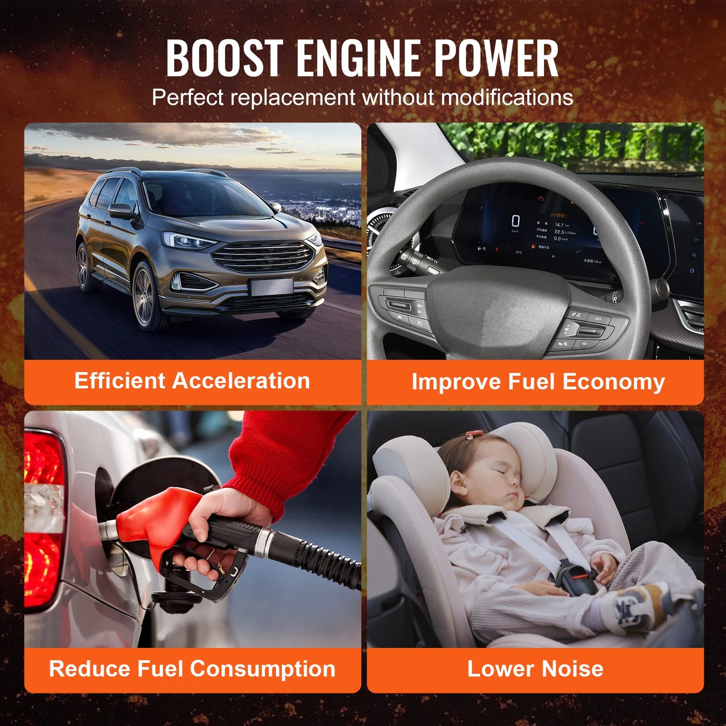 VEVOR Turbo Turbocharger with Gasket Kit for 2.5-6.0L Engine Displacement Heat Resistance Turbocharger with K418 Alloy Impeller