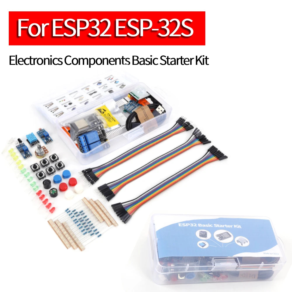 ESP32 IoT Starter Kit with Storage Box and PIR Sensor