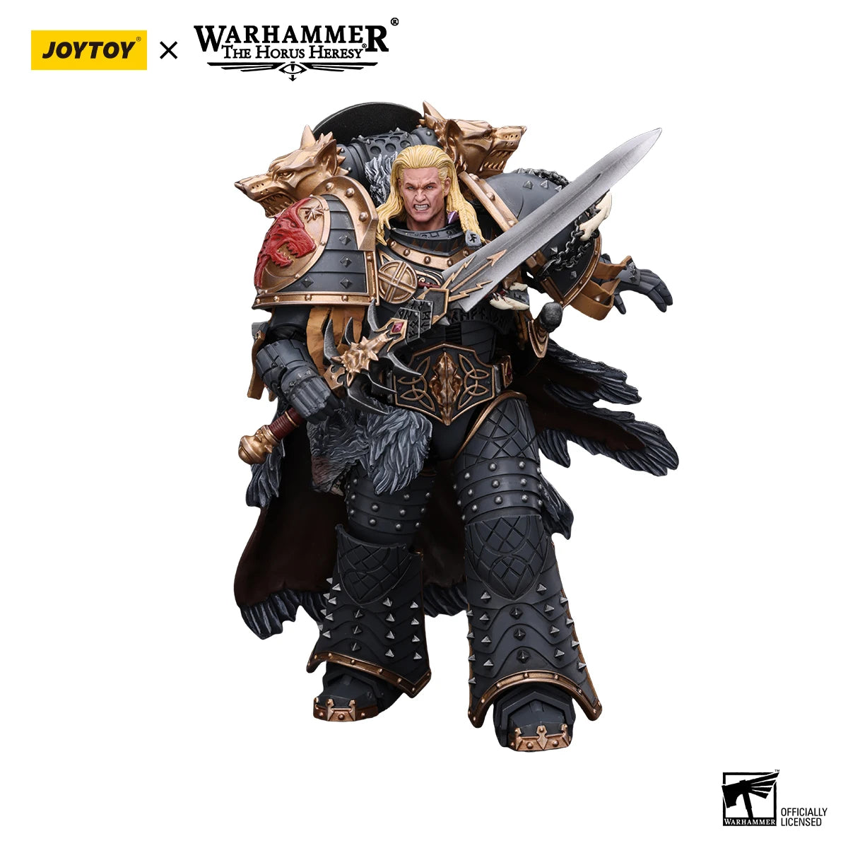 JOYTOY Warhammer The Horus Heresy 1/18 Action Figure Space Wolves Leman Russ Primarch of the VIth Legion Anime figure Toys Model