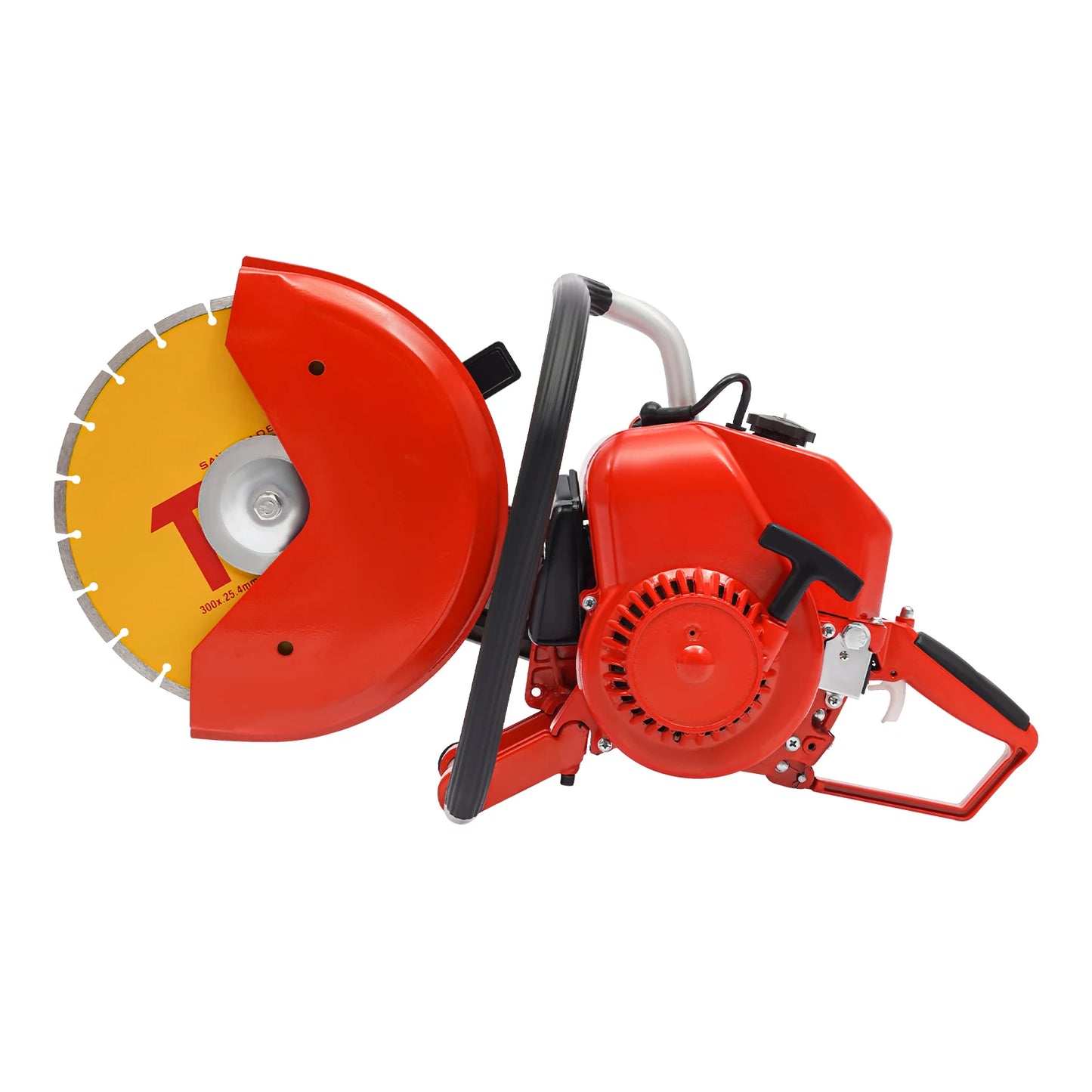12" Gas Powered Concrete Cutter Cut-Include Diamond Saw Blade 4500w 95cc Circular Saw Toothless Wet/Dry Cutting Tool