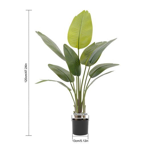 2pcs 1.2m Tall Artificial Potted Plants For People with Allergies Fits Placing On The Ground or In Decorative Flower Stands