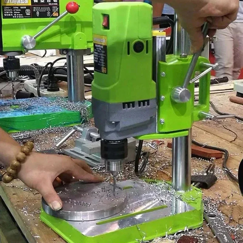 Allsome BG-5156E Bench Drill Press,Variable Speed Benchtop Drill Machine,6-Speed,Green 710W