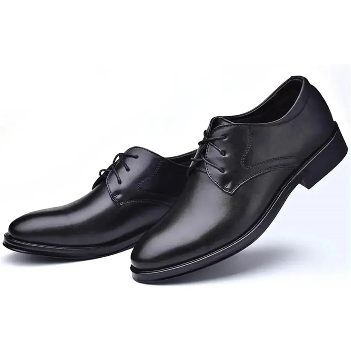 Mens Classic Matte Leather Oxfords Lace Up Dress Shoes