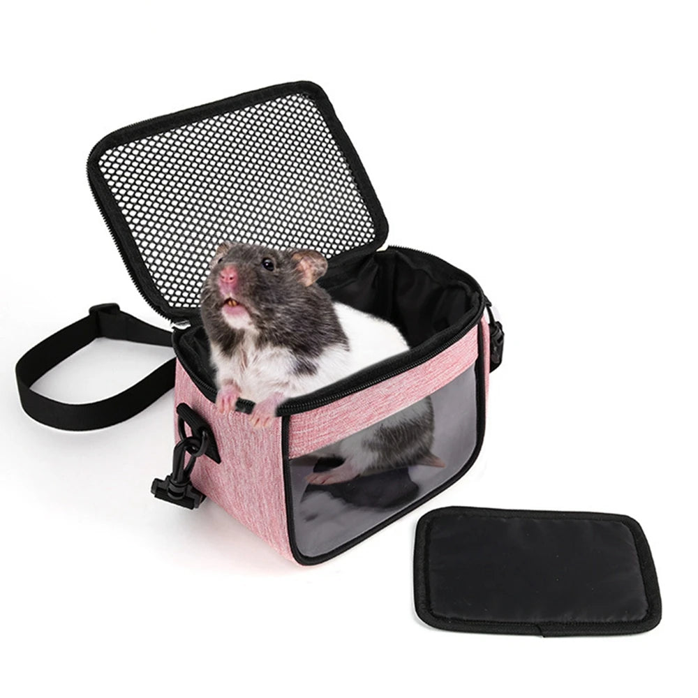 Small Animal Carrier Backpack for Small Pet Breathable Portable Outgoing Crossbody Travel Bag Windproof One Shoulder Bag