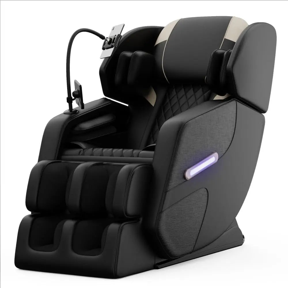 L-Shaped Full Body Massage Chair Recliner – Zero Gravity Reclining Chair with Air Pressure Massage for Adults