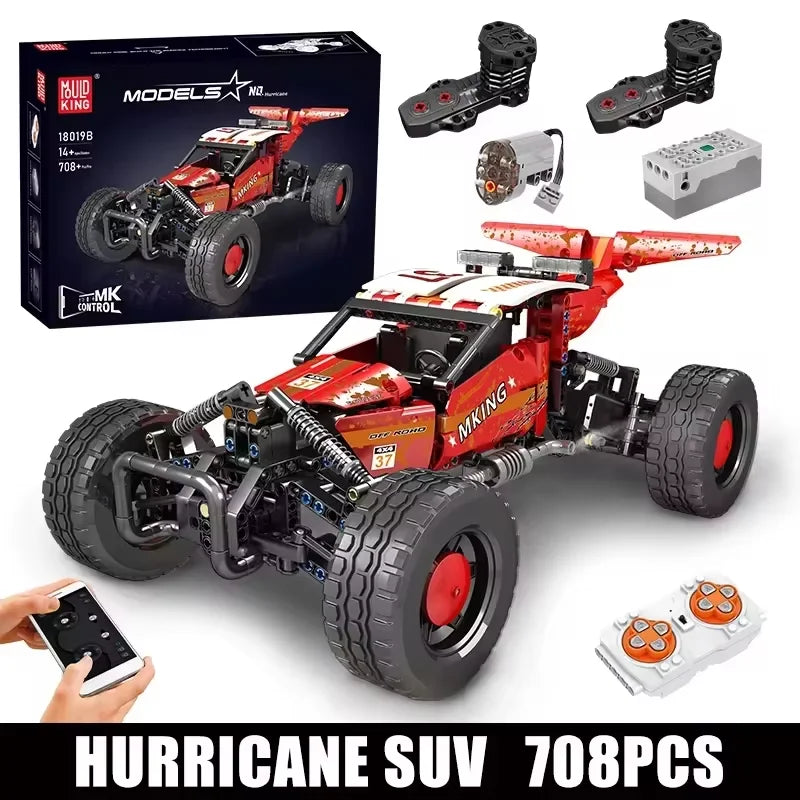 Mould King 18019B Technical Car Building Block The Motorized Hurricane Off-road Vehicle Car Model Toys Kids Christmas Gifts