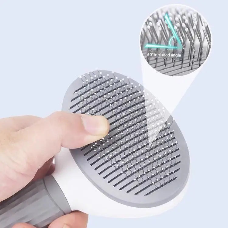 Quick One-Click Pet Hair Comb - Efficient Shedding Tool for Dogs & Cats, Removes Loose Fur, 1pc Cleaning Needle Brush for Groomi