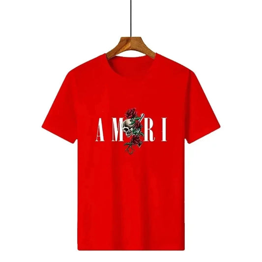 2025 Men's Summer Graphic Print Y2k T-shirt Man Woman Short Sleeved Luxury Tees Clothing Loose Pure Cotton Soft Tops Fashion