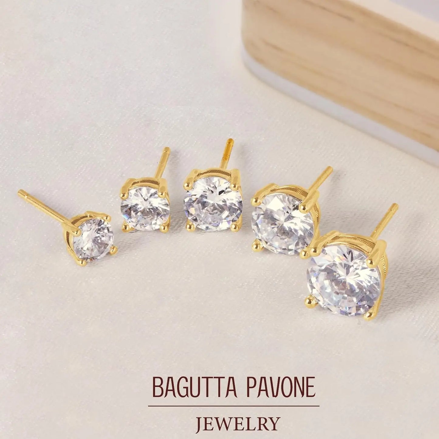 Moissanite Stud Earrings for Women,Women’s 0.6-3CT Round Cut Diamond with 925 Sterling Silver Post,18K White Gold Plated