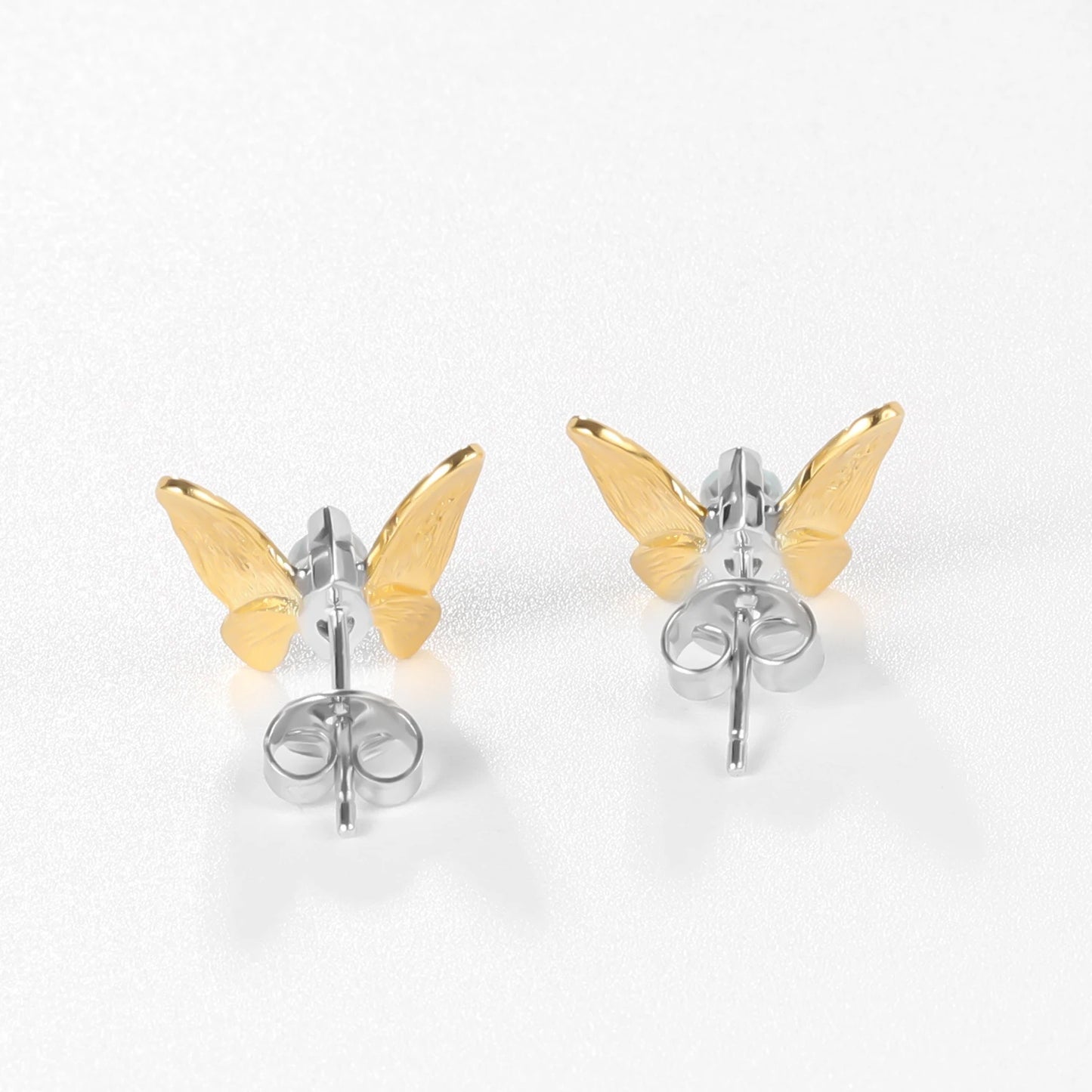 Gems Ballet 925 Silver Butterfly Amethyst Stud Earrings