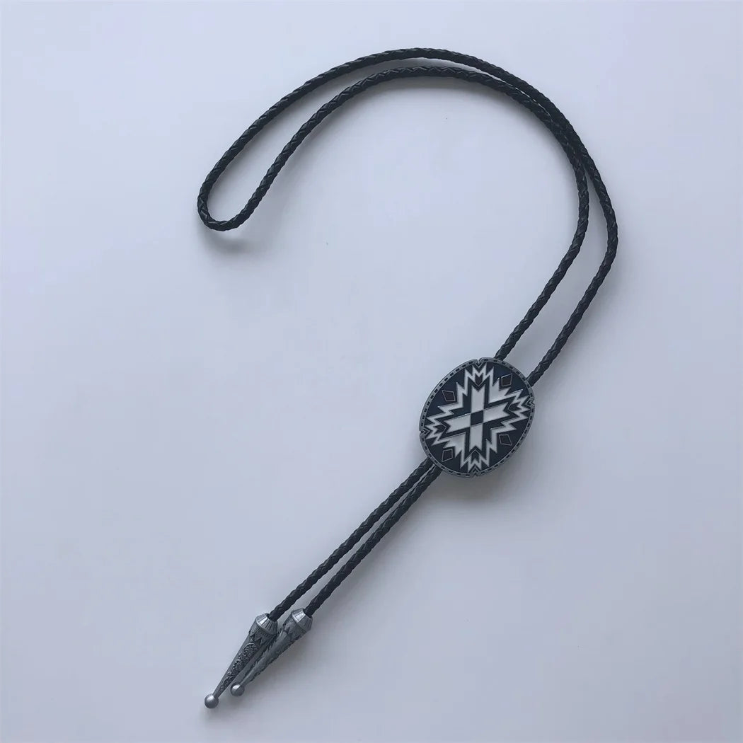 Vintage Style Southwest Pattern Totem Oval Bolo Tie Necklace also Stock in US BOLOTIE-WT117 Free Shipping