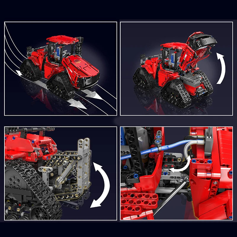 Mould King 18020 Technical Car Toys MOC-35270 APP&RC Pneumatic Crawler Tractor Building Block Brick Set Kids Christmas Gift